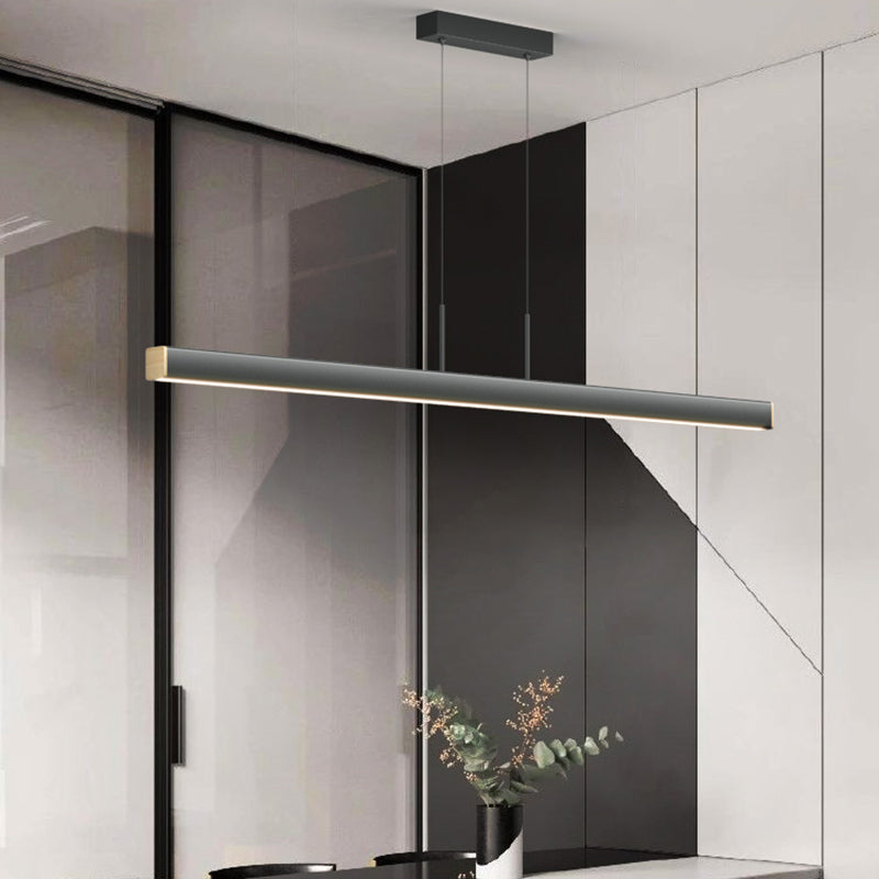 Contemporary Linear LED Chandelier Light Fixtures Restaurant Hanging Chandelier