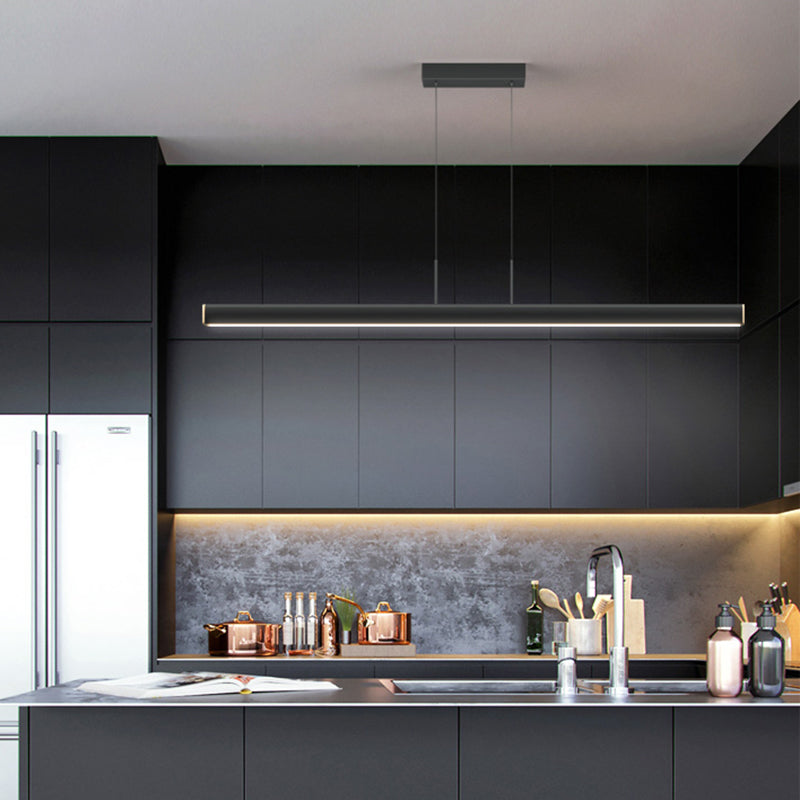 Contemporary Linear LED Chandelier Light Fixtures Restaurant Hanging Chandelier