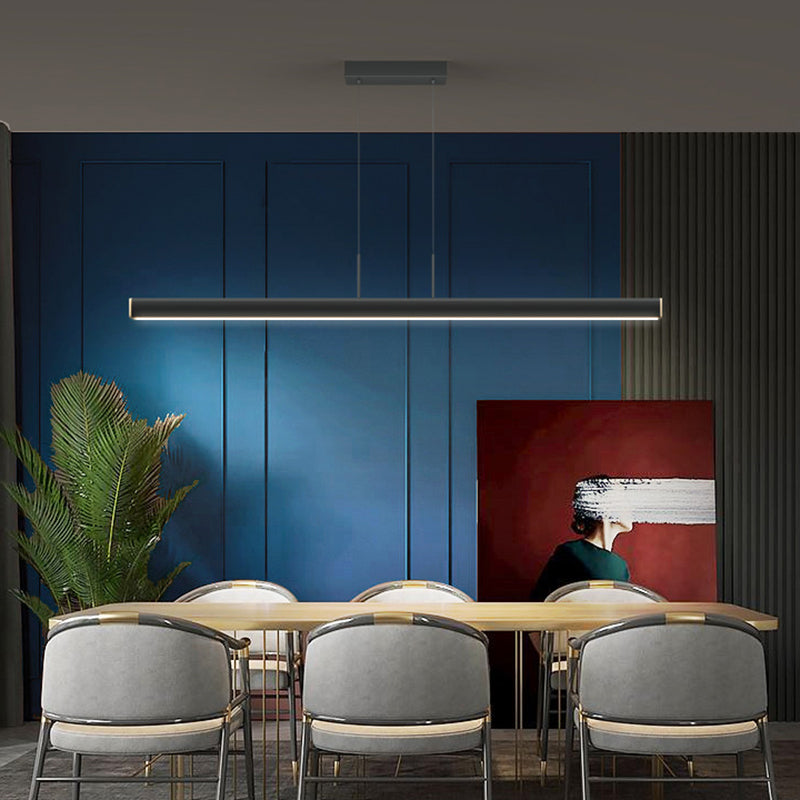 Contemporary Linear LED Chandelier Light Fixtures Restaurant Hanging Chandelier