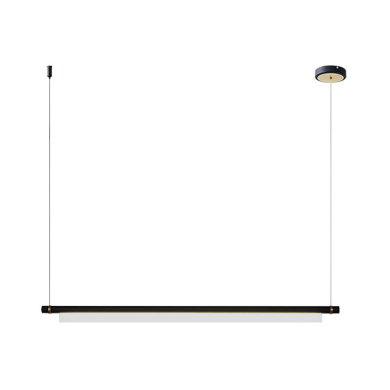 Modern Rectangle Island Lighting Fixtures 1-Light Restaurant LED Suspension Lamp