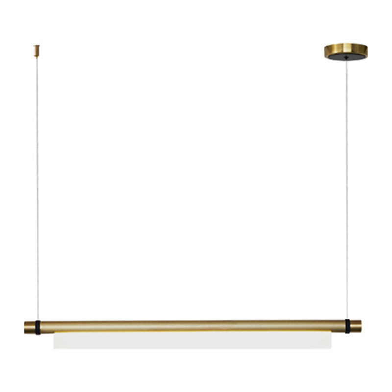 Modern Rectangle Island Lighting Fixtures 1-Light Restaurant LED Suspension Lamp