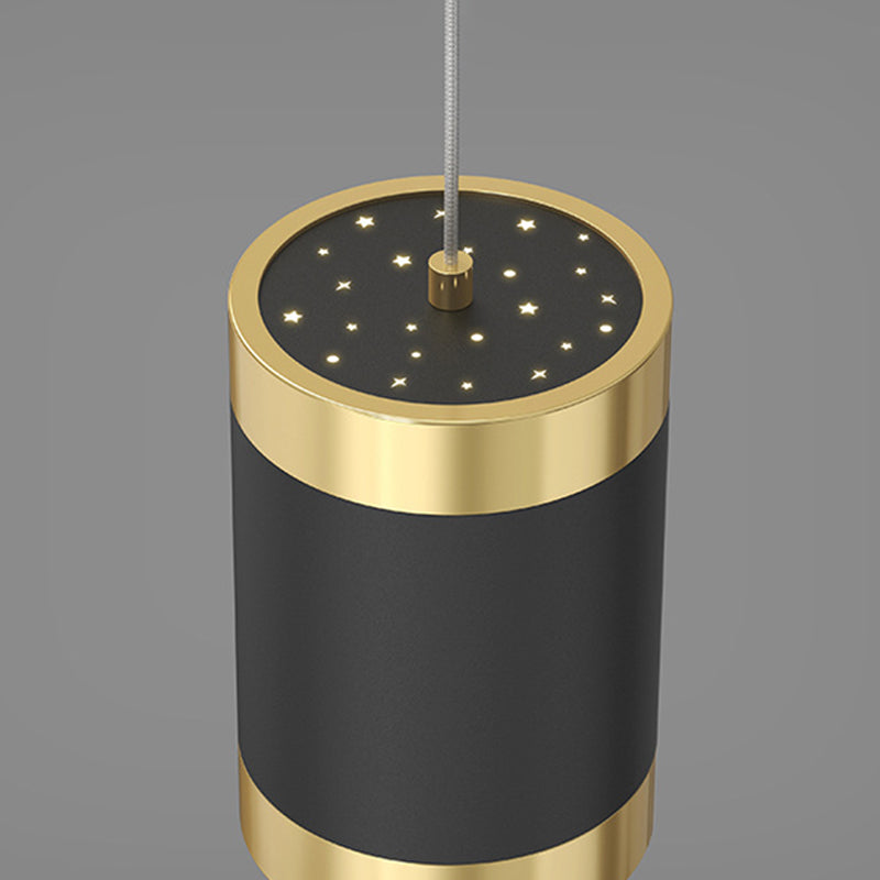 Modern Style Geometric Hanging Pendant Lights Metal 5 Light Pendant Light Fixtures