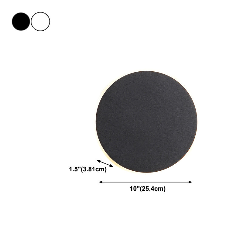 Round Wall Mount Light Simple LED Wall Sconce Light with Acrylic Shade for Bedroom
