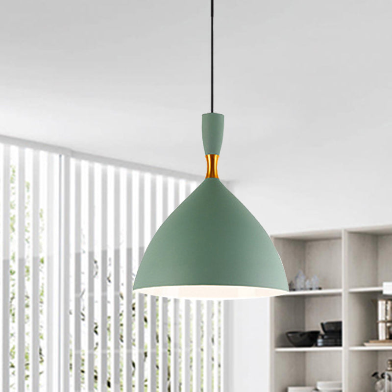 Tienda de tela de restaurantes Funro de embudo iluminación colgante de aluminio 1 cabezal Macaron loft Suspension Light