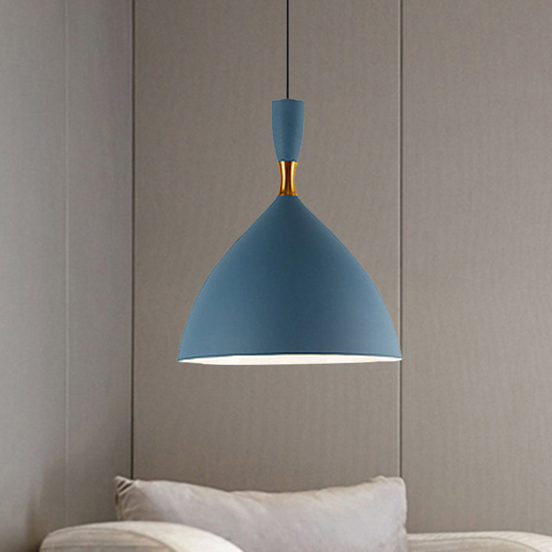 Tienda de tela de restaurantes Funro de embudo iluminación colgante de aluminio 1 cabezal Macaron loft Suspension Light