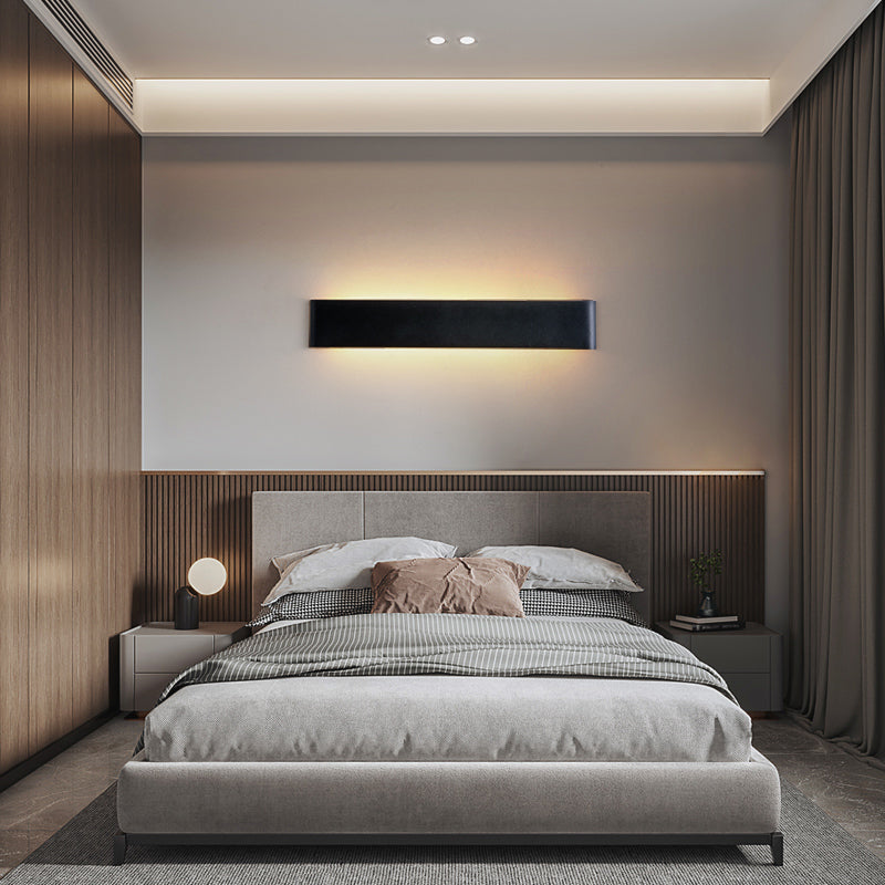 Rectangle Shape Metal Wall Lighting Ideas Modern Style Wall Mounted Light Fixtures