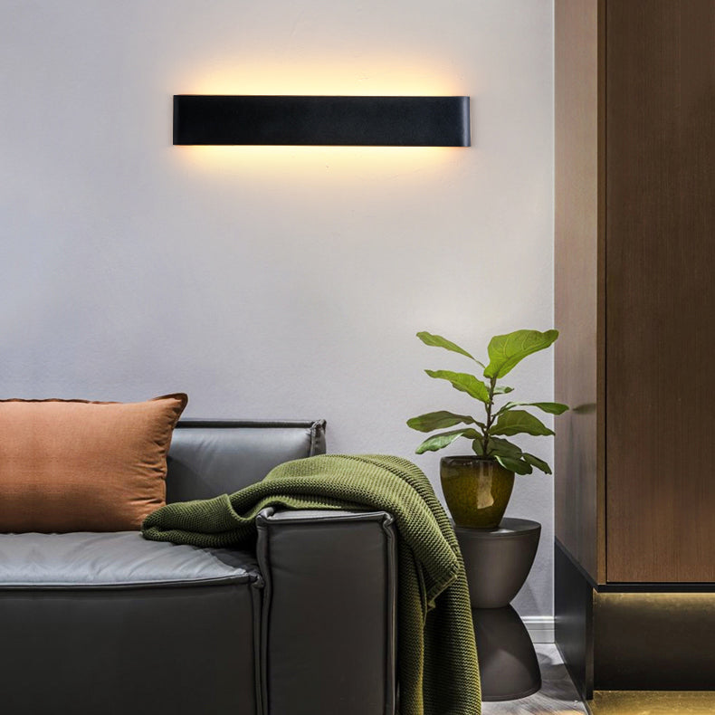 Rectangle Shape Metal Wall Lighting Ideas Modern Style Wall Mounted Light Fixtures