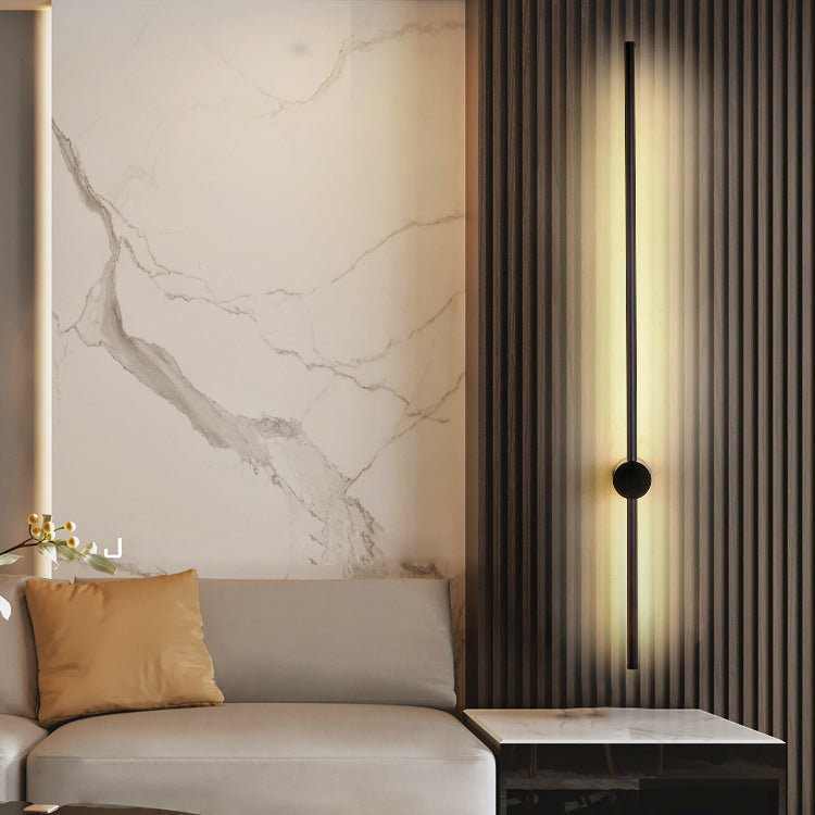 Linear Shape Metal Wall Lighting Idea Modern Style 1 Light Wall Light Sconce