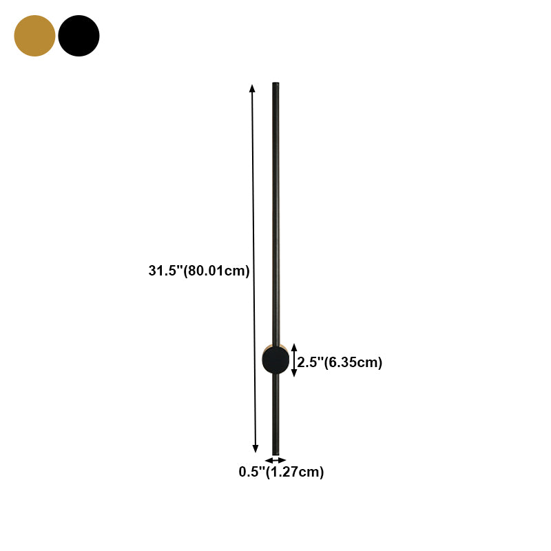 Linear Shape Metal Wall Lighting Idea Modern Style 1 Light Wall Light Sconce