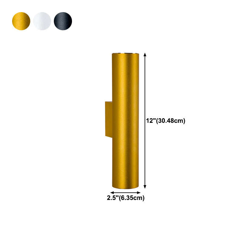 Cylinder Wall Mounted Lamps Modern Style Metal 2 Lights Wall Lighting Ideas