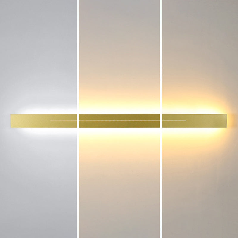 Metal Strip Shape Wall Light Minimalist 1 Light LED Wall Sconce for Aisle
