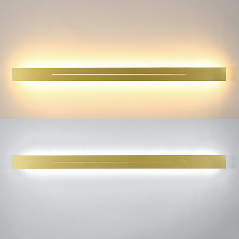 Metal Strip Shape Wall Light Minimalist 1 Light LED Wall Sconce for Aisle
