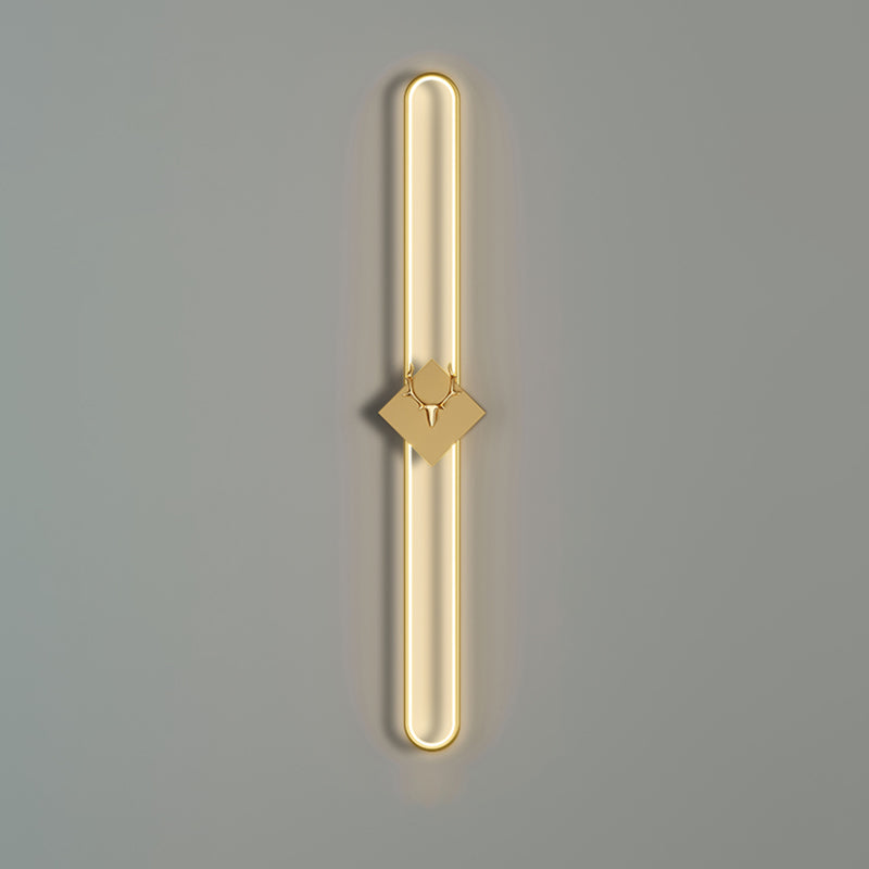 Metal Oval Wall Light Nordic Style LED Wall Sconce with Antlers for Living Room