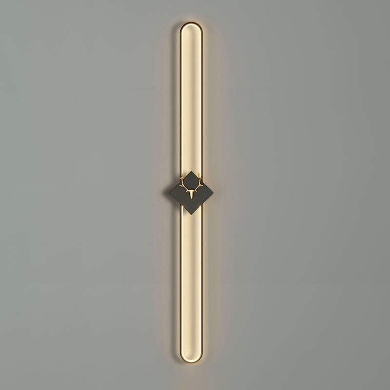 Metal Oval Wall Light Nordic Style LED Wall Sconce with Antlers for Living Room