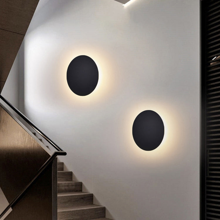 Metal Round Shape Wall Mount Lighting Modern 1-Light Wall Light Fixtures