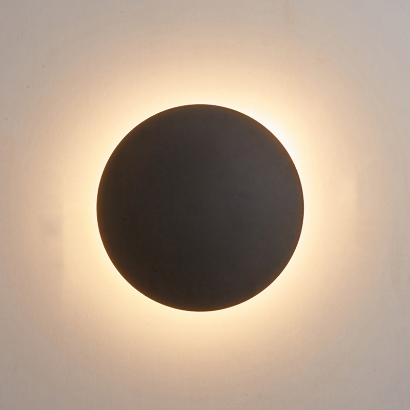 Metal Round Shape Wall Mount Lighting Modern 1-Light Wall Light Fixtures