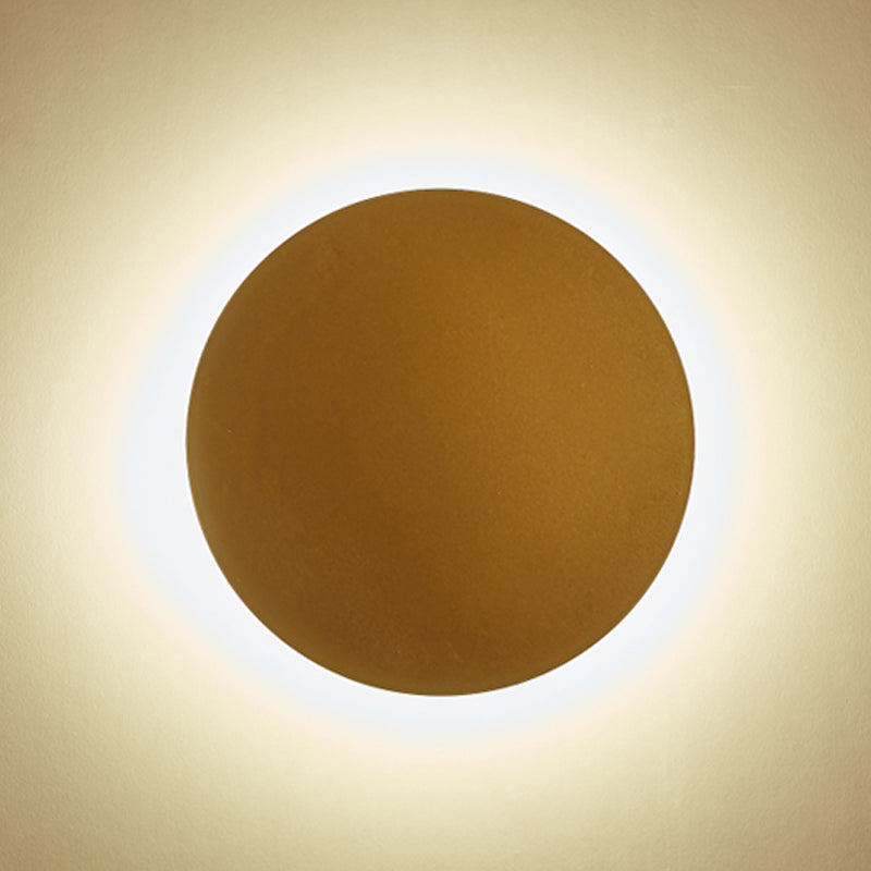 Metal Round Shape Wall Mount Lighting Modern 1-Light Wall Light Fixtures