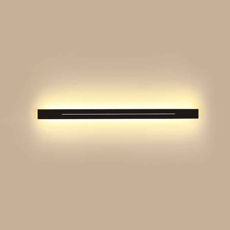 Linear Shape Metal Wall Lighting Idea Modern Style 1 Light Wall Mounted Light Fixture