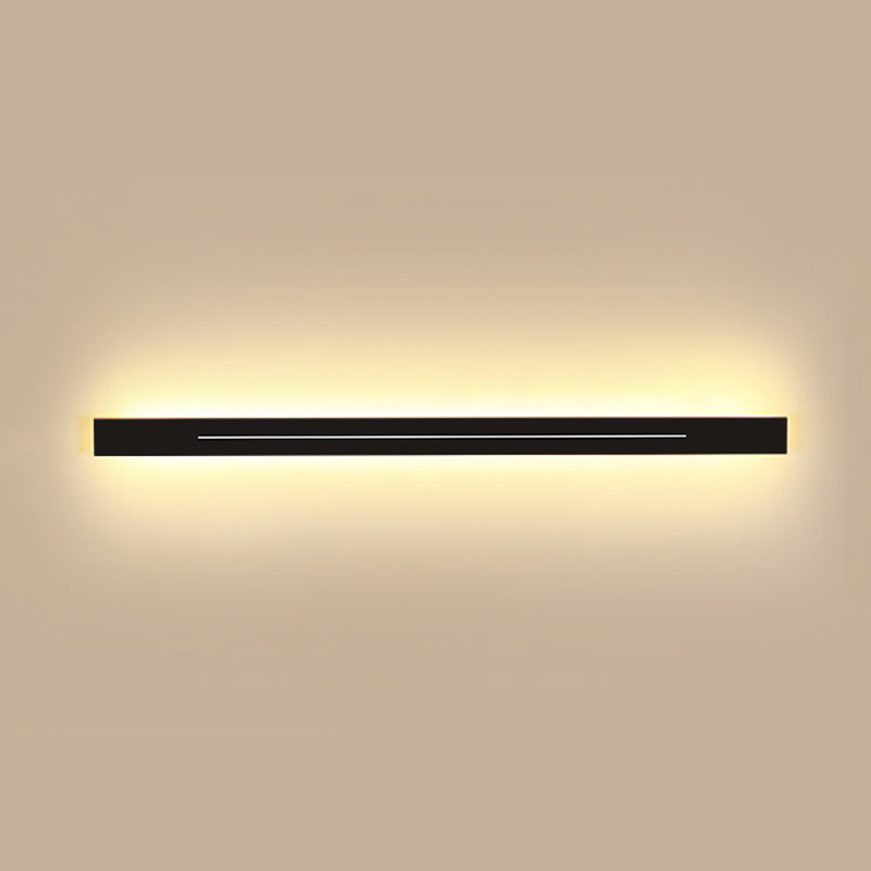 Linear Shape Metal Wall Lighting Idea Modern Style 1 Light Wall Mounted Light Fixture