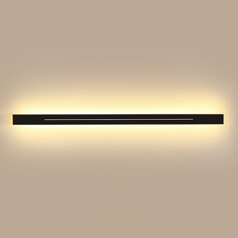 Linear Shape Metal Wall Lighting Idea Modern Style 1 Light Wall Mounted Light Fixture