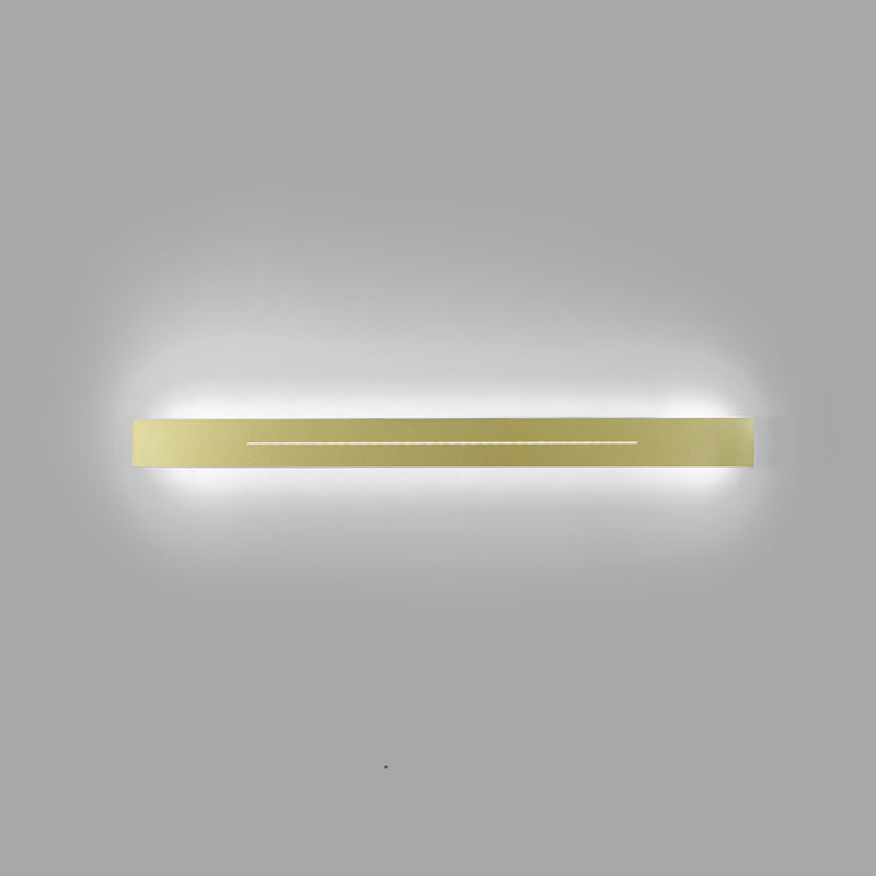 Linear Shape Metal Wall Lighting Idea Modern Style 1 Light Wall Mounted Light Fixture