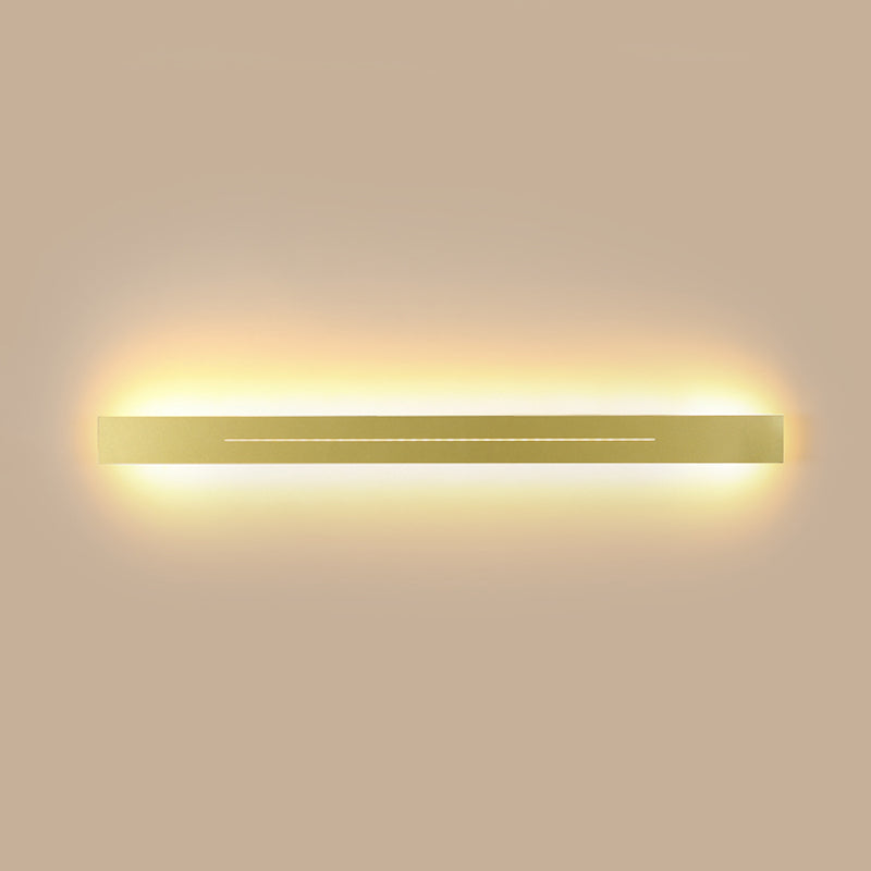 Linear Shape Metal Wall Lighting Idea Modern Style 1 Light Wall Mounted Light Fixture