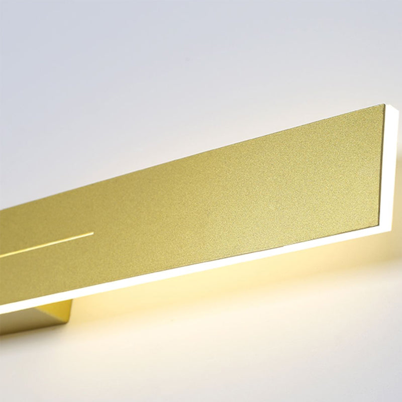 Linear Shape Metal Wall Lighting Idea Modern Style 1 Light Wall Mounted Light Fixture