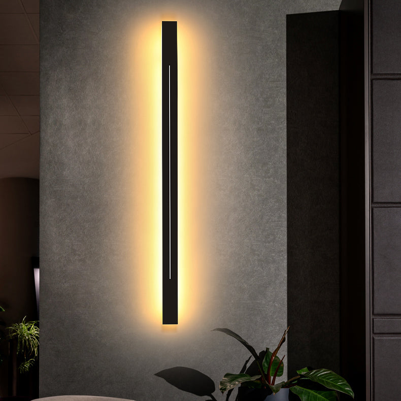 Linear Shape Metal Wall Lighting Idea Modern Style 1 Light Wall Mounted Light Fixture