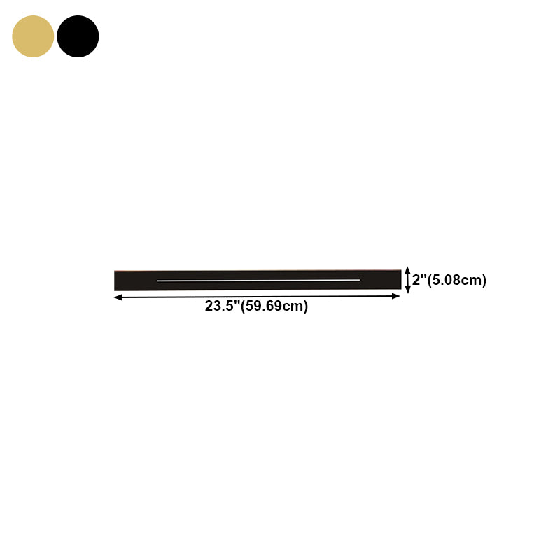 Linear Shape Metal Wall Lighting Idea Modern Style 1 Light Wall Mounted Light Fixture