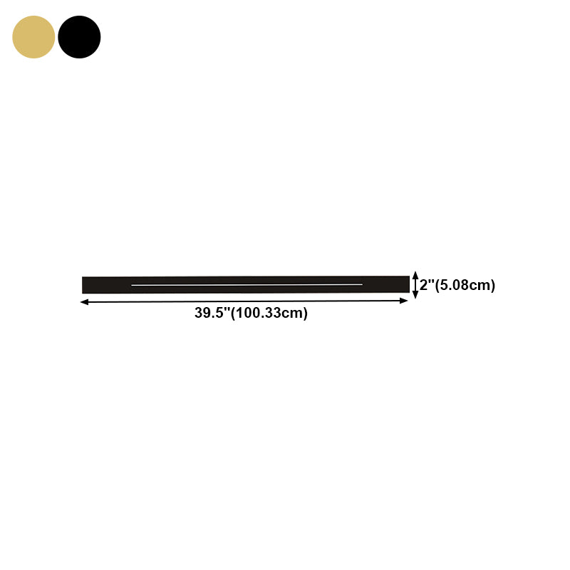 Linear Shape Metal Wall Lighting Idea Modern Style 1 Light Wall Mounted Light Fixture