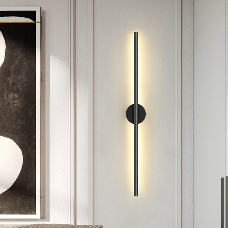 Metal Linear Shape Wall Mount Lighting Modern Style 2-Lights Wall Mounted Light Fixture