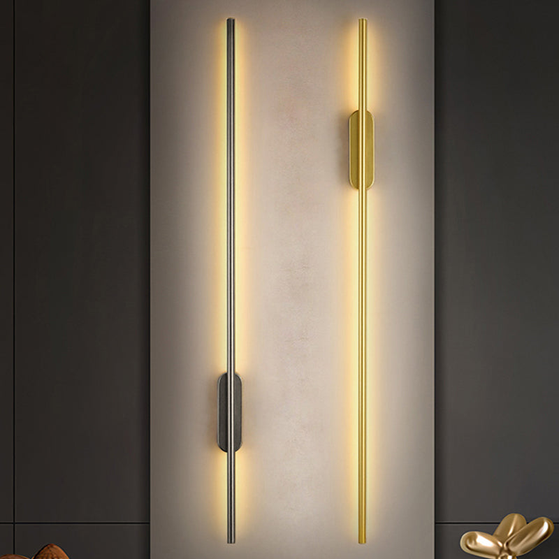 Metal Linear Shape Wall Mount Lighting Modern Style 2-Lights Wall Mounted Light Fixture