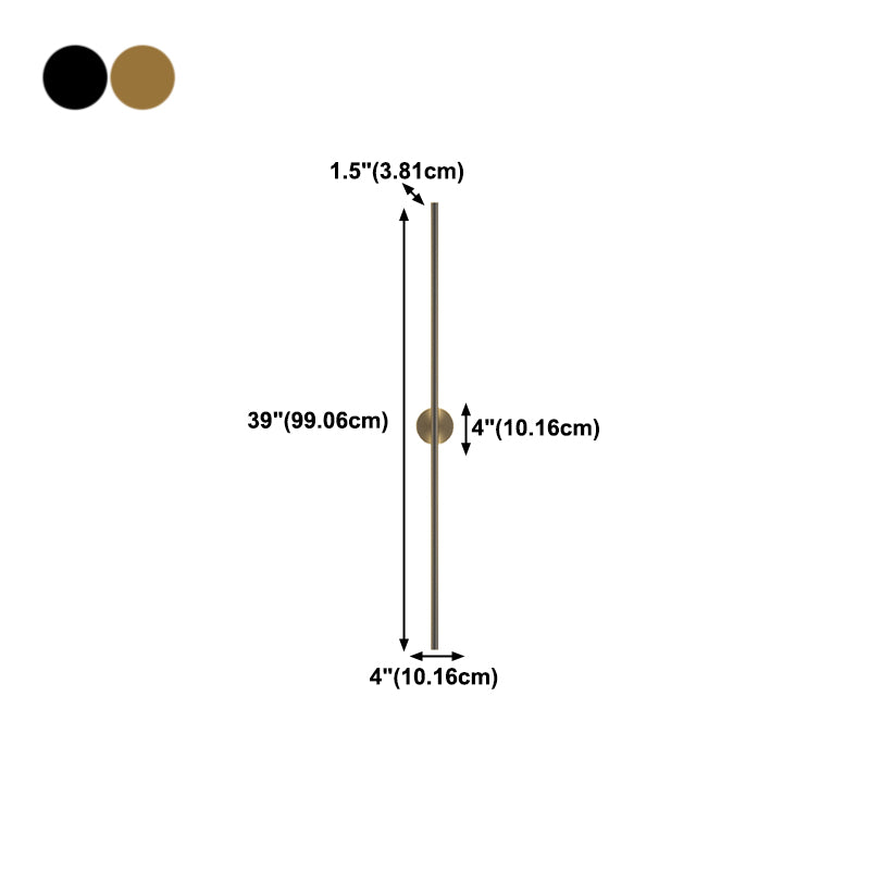 Metal Linear Shape Wall Mount Lighting Modern Style 2-Lights Wall Mounted Light Fixture