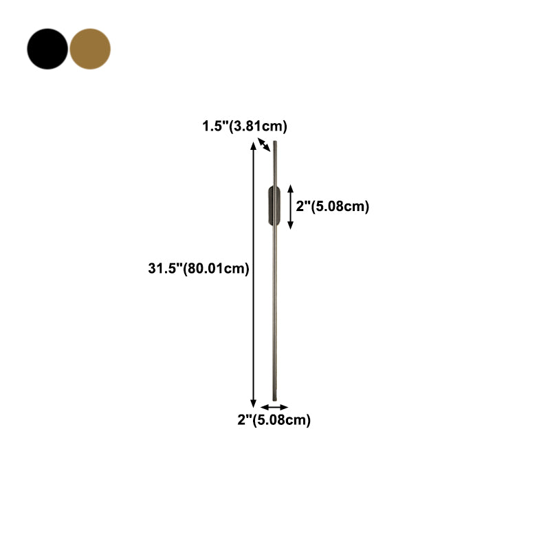Metal Linear Shape Wall Mount Lighting Modern Style 2-Lights Wall Mounted Light Fixture
