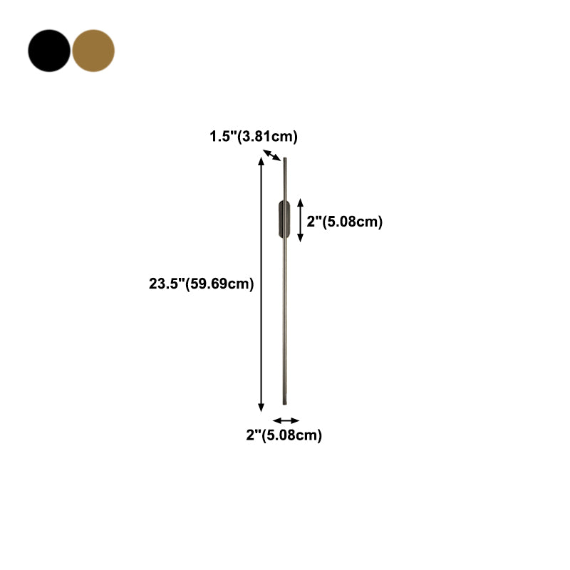 Metal Linear Shape Wall Mount Lighting Modern Style 2-Lights Wall Mounted Light Fixture