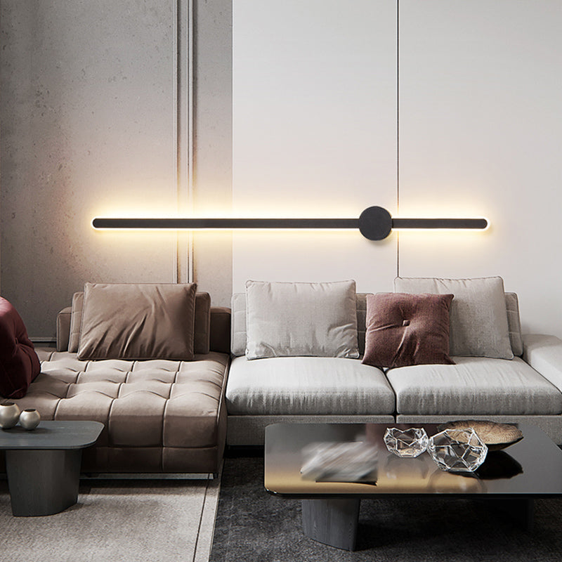 Aluminum Straight Wall Light Modern Style LED Wall Sconce for Living Room