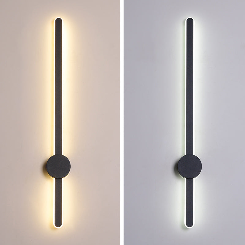 Aluminum Straight Wall Light Modern Style LED Wall Sconce for Living Room