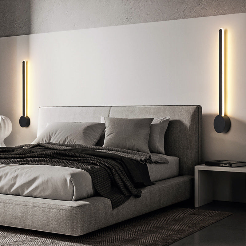 Aluminum Straight Wall Light Modern Style LED Wall Sconce for Living Room