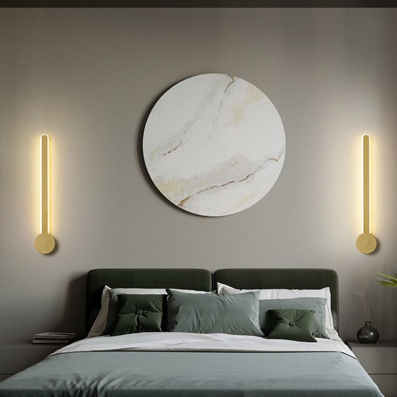 Aluminum Straight Wall Light Modern Style LED Wall Sconce for Living Room