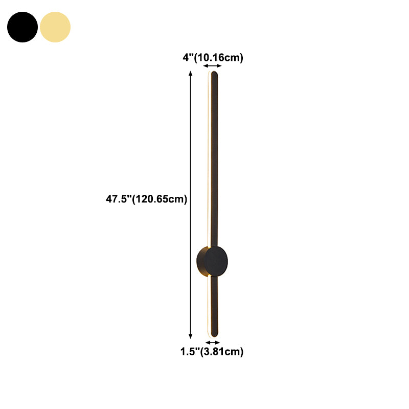 Aluminum Straight Wall Light Modern Style LED Wall Sconce for Living Room