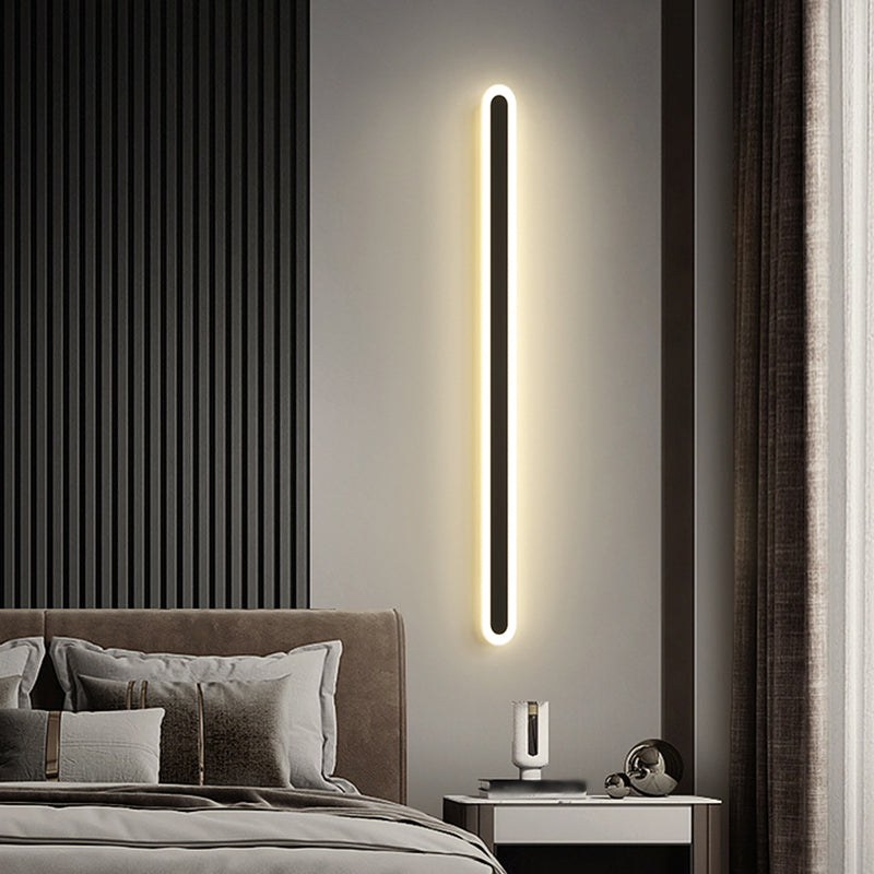 Linear Shape Metal Wall Mount Lighting Modern Style 1-Light Wall Mounted Light Fixtures