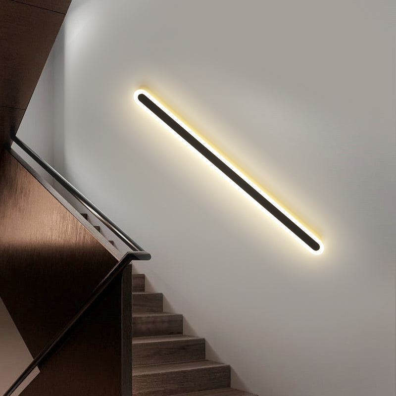 Linear Shape Metal Wall Mount Lighting Modern Style 1-Light Wall Mounted Light Fixtures