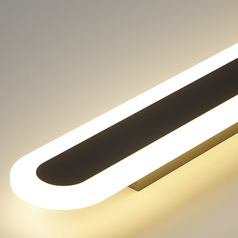 Linear Shape Metal Wall Mount Lighting Modern Style 1-Light Wall Mounted Light Fixtures