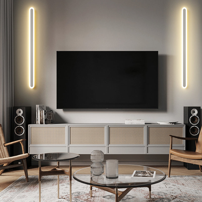 Linear Shape Metal Wall Mount Lighting Modern Style 1-Light Wall Mounted Light Fixtures