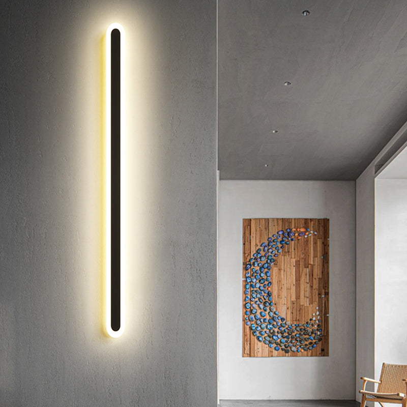 Linear Shape Metal Wall Mount Lighting Modern Style 1-Light Wall Mounted Light Fixtures