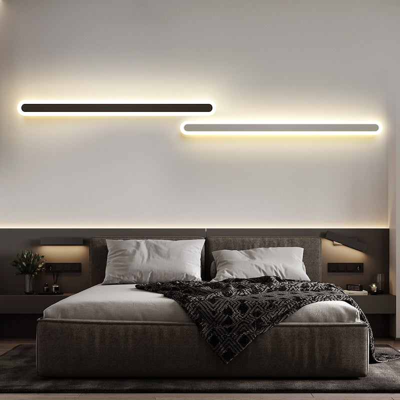 Linear Shape Metal Wall Mount Lighting Modern Style 1-Light Wall Mounted Light Fixtures