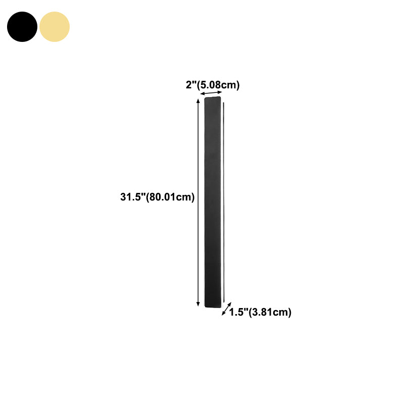 Metal Straight Wall Light Modern Style LED Wall Sconce for Living Room