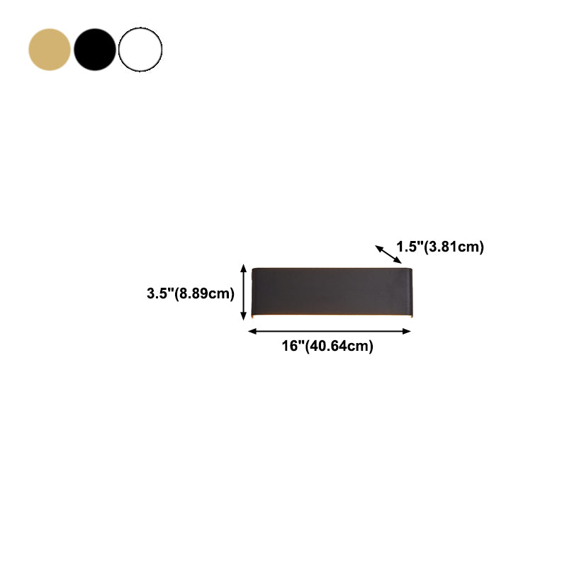 Square Shape Metal Wall Mount Lighting Modern Style 1-Light Wall Mounted Light Fixture