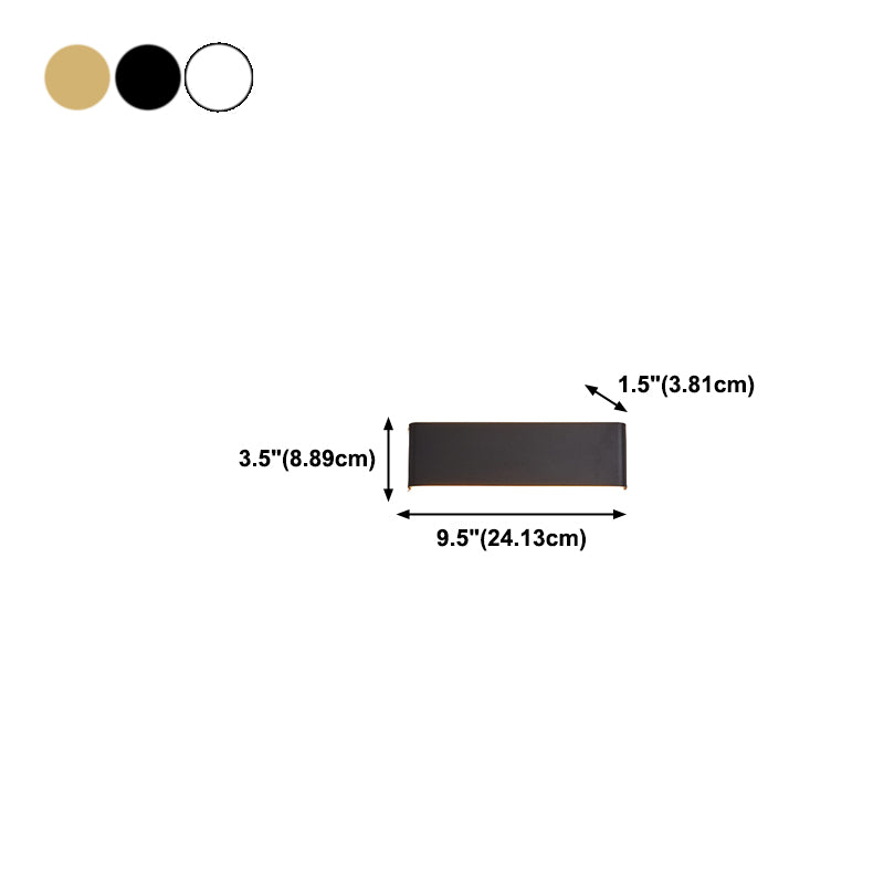 Square Shape Metal Wall Mount Lighting Modern Style 1-Light Wall Mounted Light Fixture