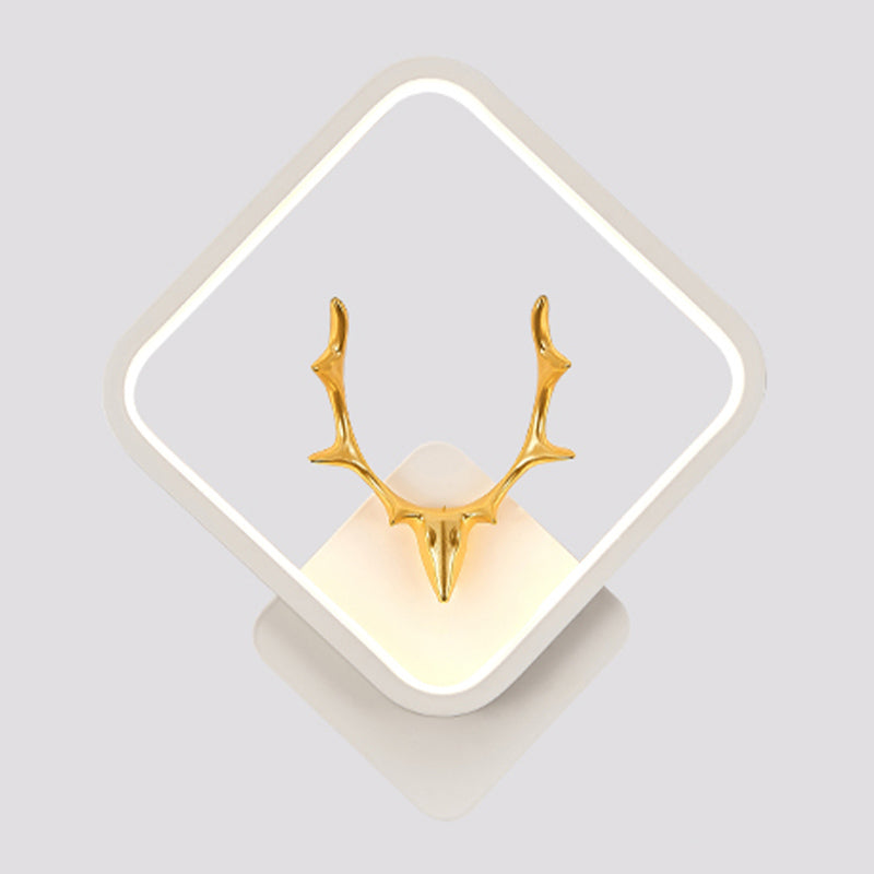 Metal Geometric Shape Wall Light Nordic Style LED Wall Sconce for Bedroom